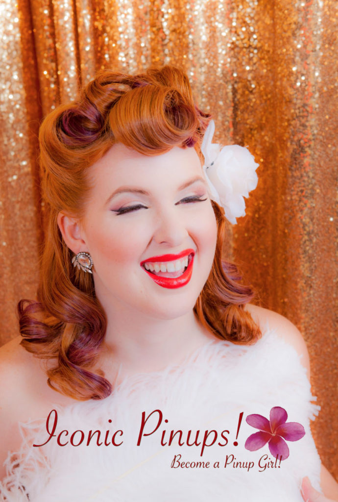 photo of vintage pinup girl with retro makeup