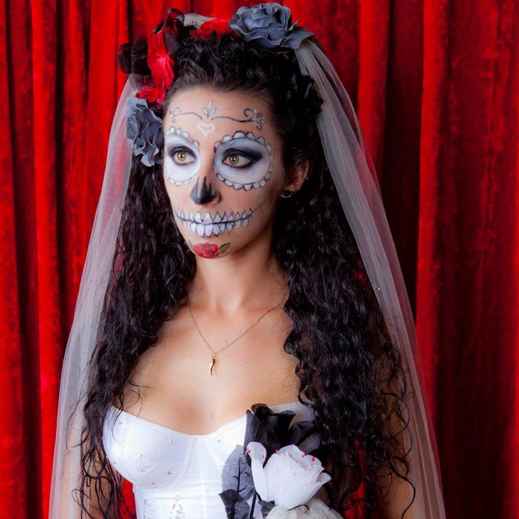day of the dead makeup and hair los angeles vintage style
