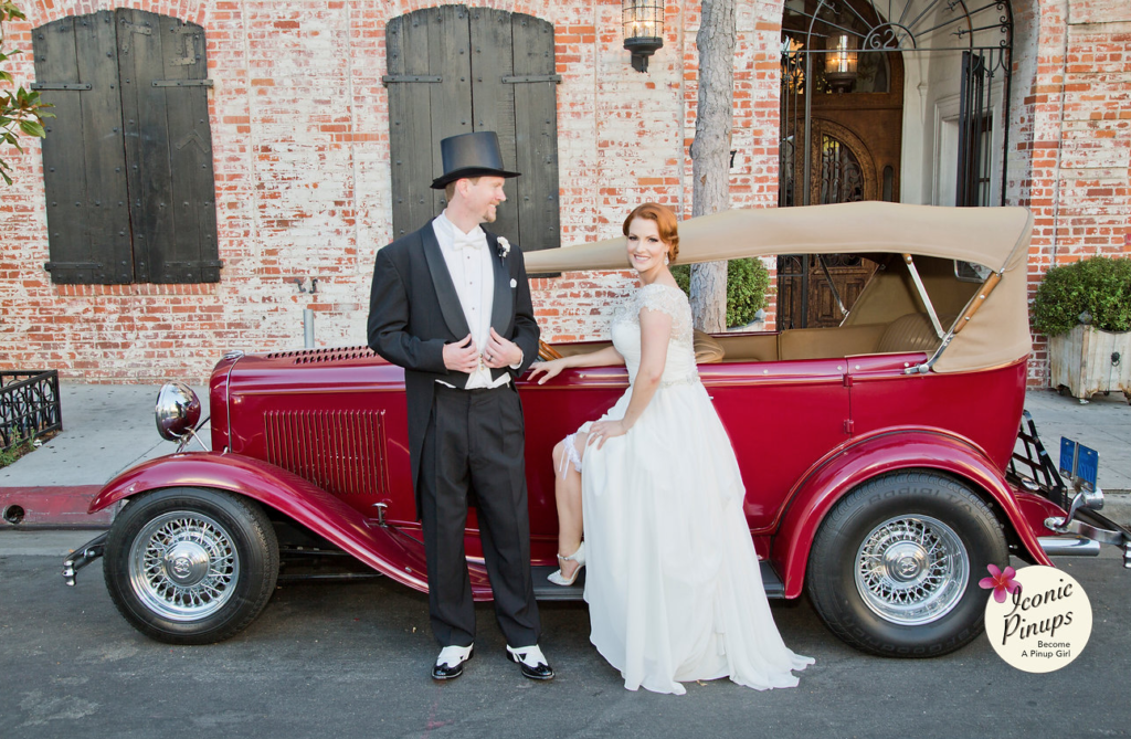 Vintage inspired bride and groom! Gorgeous wedding day photography of their Gatsby inspired wedding in Los Angeles!